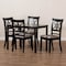 Baxton Studio Clarke Sand Upholstered and Espresso Wood 5-Piece Dining Set 166-10760-8026 - alternate 7
